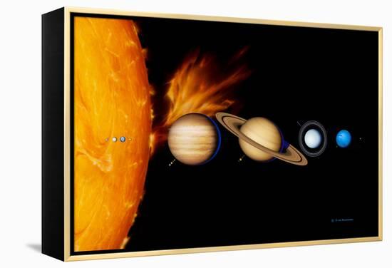 Sun And Its Planets-Detlev Van Ravenswaay-Framed Premier Image Canvas