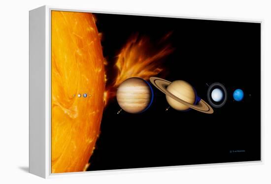 Sun And Its Planets-Detlev Van Ravenswaay-Framed Premier Image Canvas