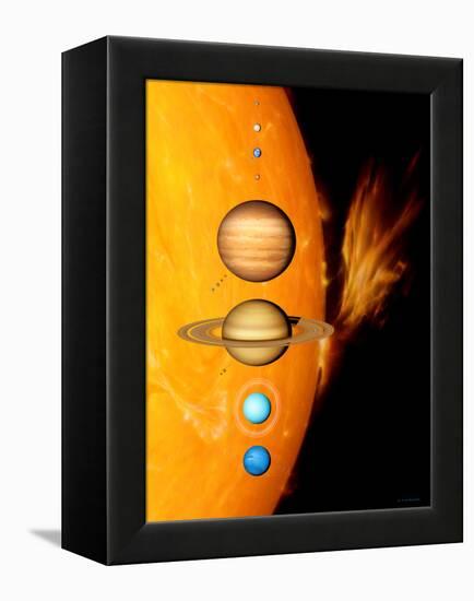 Sun And Its Planets-Detlev Van Ravenswaay-Framed Premier Image Canvas