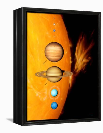 Sun And Its Planets-Detlev Van Ravenswaay-Framed Premier Image Canvas