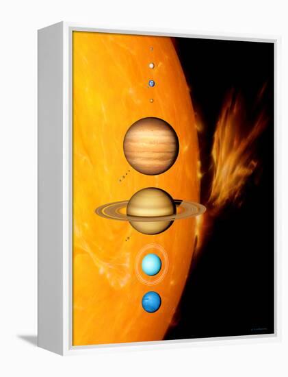 Sun And Its Planets-Detlev Van Ravenswaay-Framed Premier Image Canvas