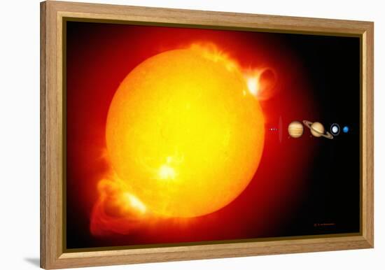 Sun And Its Planets-Detlev Van Ravenswaay-Framed Premier Image Canvas