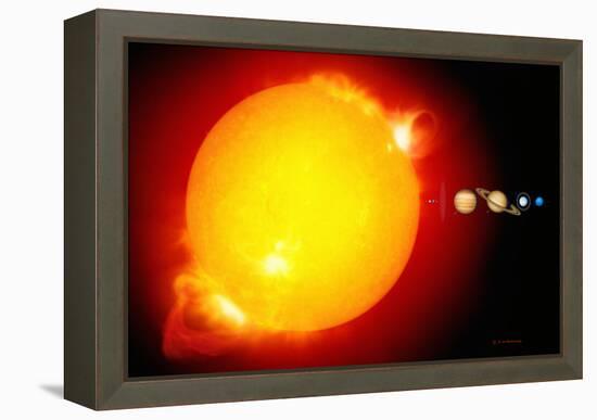 Sun And Its Planets-Detlev Van Ravenswaay-Framed Premier Image Canvas