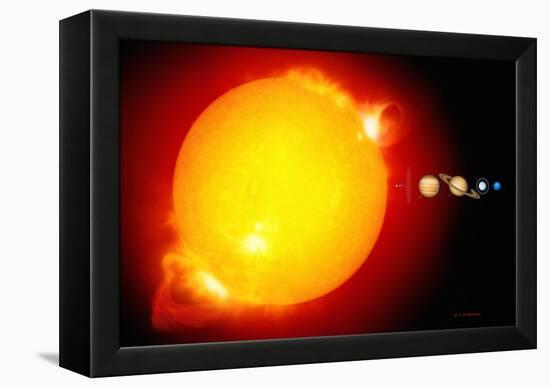 Sun And Its Planets-Detlev Van Ravenswaay-Framed Premier Image Canvas