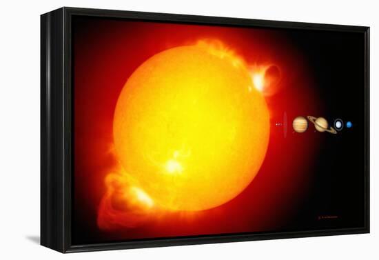 Sun And Its Planets-Detlev Van Ravenswaay-Framed Premier Image Canvas