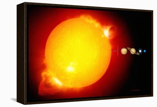 Sun And Its Planets-Detlev Van Ravenswaay-Framed Premier Image Canvas