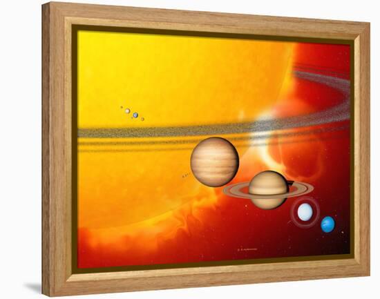 Sun And Its Planets-Detlev Van Ravenswaay-Framed Premier Image Canvas