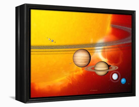 Sun And Its Planets-Detlev Van Ravenswaay-Framed Premier Image Canvas