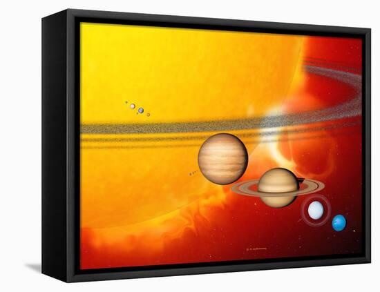 Sun And Its Planets-Detlev Van Ravenswaay-Framed Premier Image Canvas