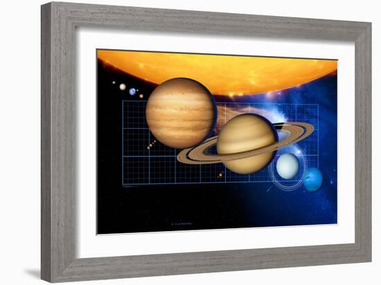 Sun And Its Planets-Detlev Van Ravenswaay-Framed Photographic Print