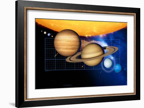 Sun And Its Planets-Detlev Van Ravenswaay-Framed Photographic Print