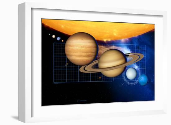 Sun And Its Planets-Detlev Van Ravenswaay-Framed Photographic Print