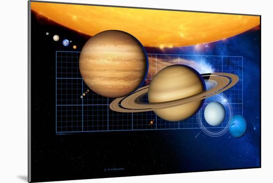 Sun And Its Planets-Detlev Van Ravenswaay-Mounted Photographic Print