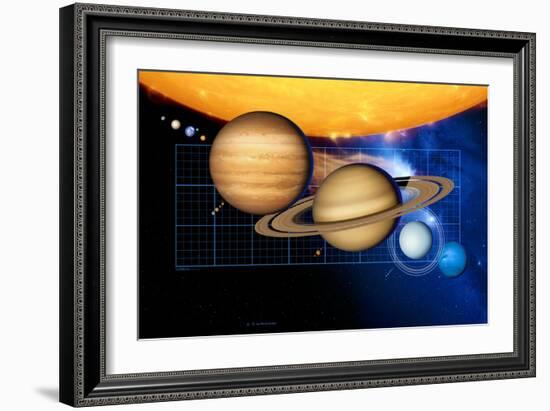 Sun And Its Planets-Detlev Van Ravenswaay-Framed Photographic Print