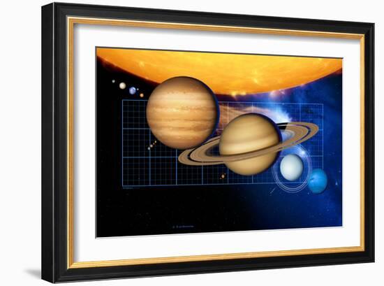 Sun And Its Planets-Detlev Van Ravenswaay-Framed Photographic Print