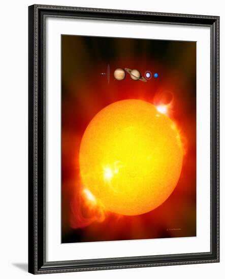 Sun And Its Planets-Detlev Van Ravenswaay-Framed Photographic Print