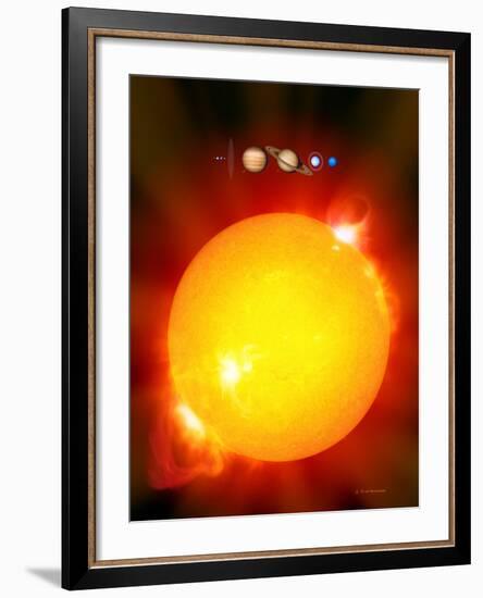 Sun And Its Planets-Detlev Van Ravenswaay-Framed Photographic Print