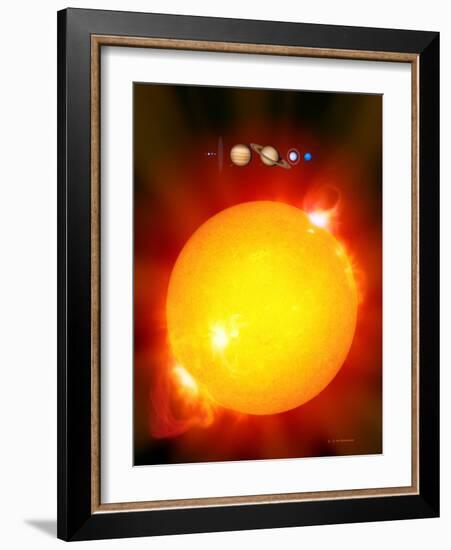 Sun And Its Planets-Detlev Van Ravenswaay-Framed Photographic Print