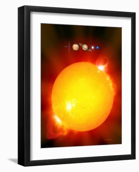 Sun And Its Planets-Detlev Van Ravenswaay-Framed Photographic Print