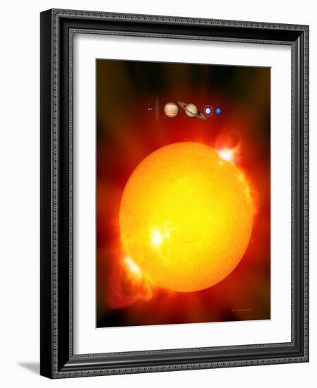 Sun And Its Planets-Detlev Van Ravenswaay-Framed Photographic Print