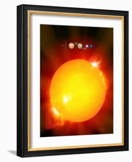 Sun And Its Planets-Detlev Van Ravenswaay-Framed Photographic Print