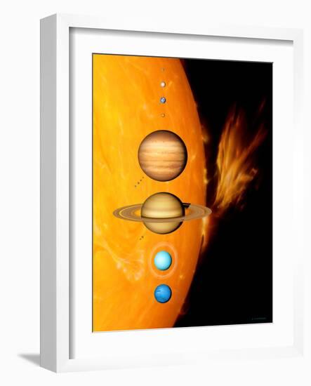 Sun And Its Planets-Detlev Van Ravenswaay-Framed Photographic Print