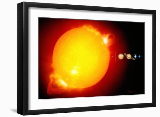 Sun And Its Planets-Detlev Van Ravenswaay-Framed Photographic Print