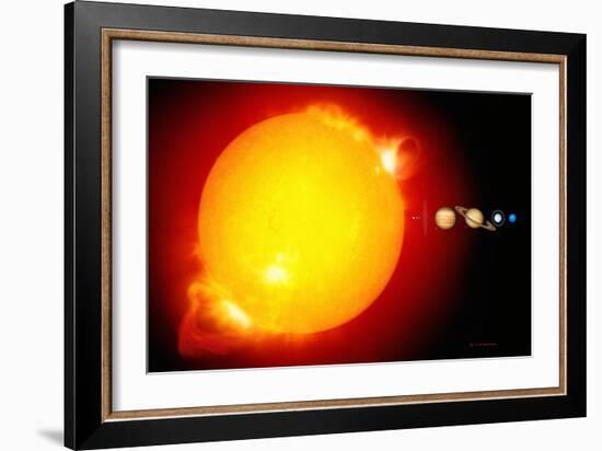 Sun And Its Planets-Detlev Van Ravenswaay-Framed Photographic Print