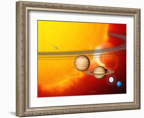 Sun And Its Planets-Detlev Van Ravenswaay-Framed Photographic Print