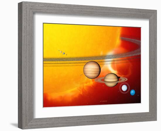 Sun And Its Planets-Detlev Van Ravenswaay-Framed Photographic Print