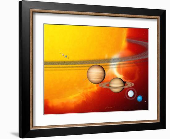 Sun And Its Planets-Detlev Van Ravenswaay-Framed Photographic Print