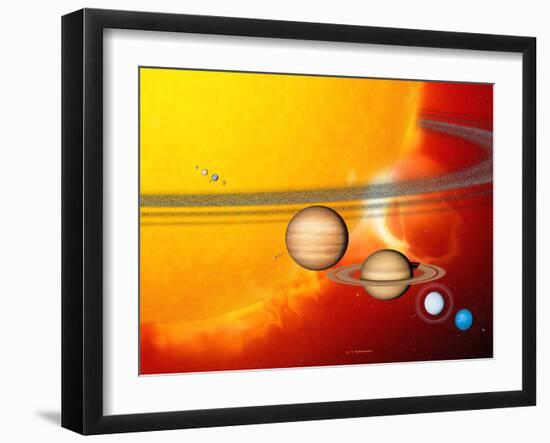 Sun And Its Planets-Detlev Van Ravenswaay-Framed Photographic Print