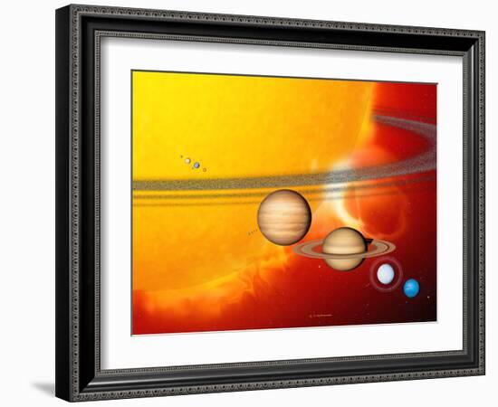 Sun And Its Planets-Detlev Van Ravenswaay-Framed Photographic Print