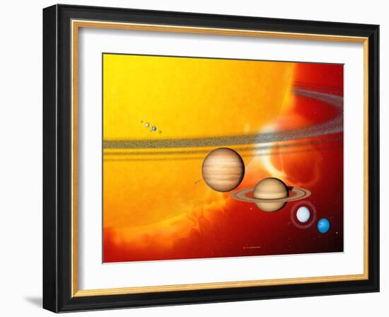 Sun And Its Planets-Detlev Van Ravenswaay-Framed Photographic Print