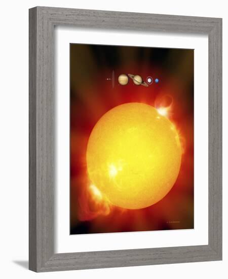 Sun And Its Planets-Detlev Van Ravenswaay-Framed Photographic Print