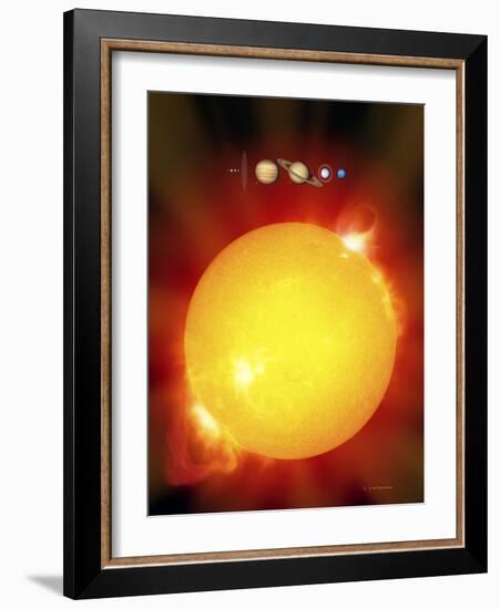 Sun And Its Planets-Detlev Van Ravenswaay-Framed Photographic Print