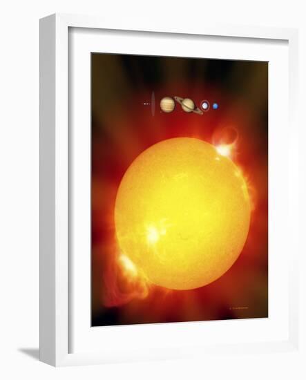 Sun And Its Planets-Detlev Van Ravenswaay-Framed Photographic Print