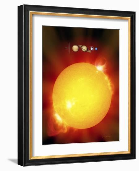 Sun And Its Planets-Detlev Van Ravenswaay-Framed Photographic Print