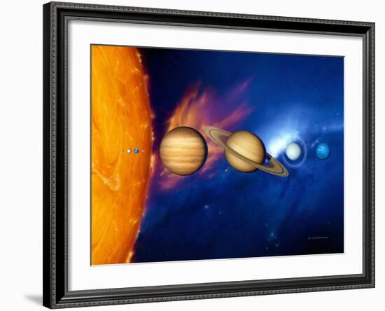 Sun And Its Planets-Detlev Van Ravenswaay-Framed Photographic Print