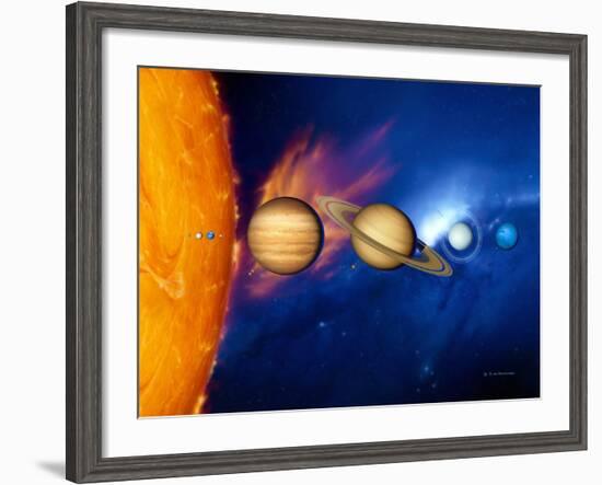 Sun And Its Planets-Detlev Van Ravenswaay-Framed Photographic Print