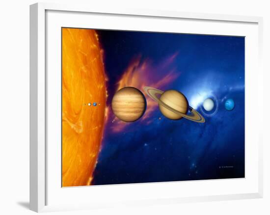 Sun And Its Planets-Detlev Van Ravenswaay-Framed Photographic Print