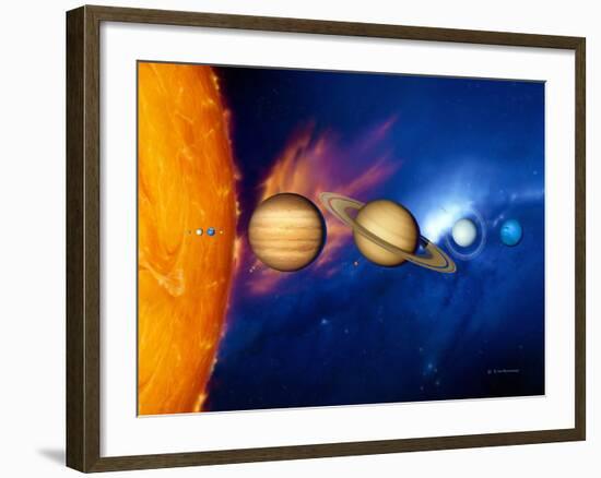 Sun And Its Planets-Detlev Van Ravenswaay-Framed Photographic Print