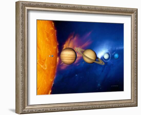 Sun And Its Planets-Detlev Van Ravenswaay-Framed Photographic Print