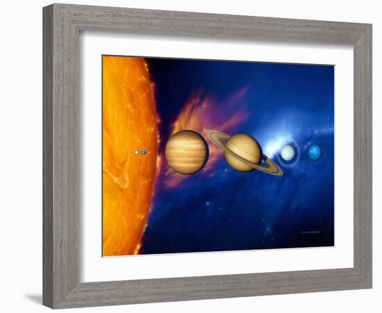 Sun And Its Planets-Detlev Van Ravenswaay-Framed Photographic Print