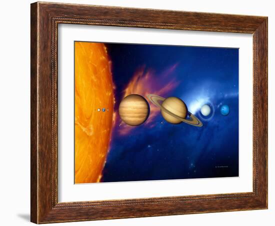 Sun And Its Planets-Detlev Van Ravenswaay-Framed Photographic Print