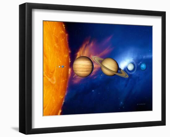 Sun And Its Planets-Detlev Van Ravenswaay-Framed Photographic Print