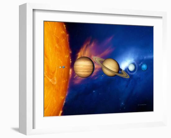 Sun And Its Planets-Detlev Van Ravenswaay-Framed Photographic Print