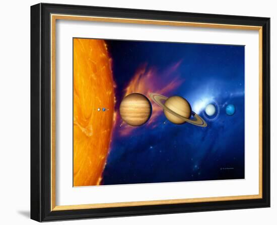 Sun And Its Planets-Detlev Van Ravenswaay-Framed Photographic Print