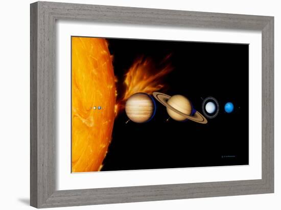 Sun And Its Planets-Detlev Van Ravenswaay-Framed Photographic Print