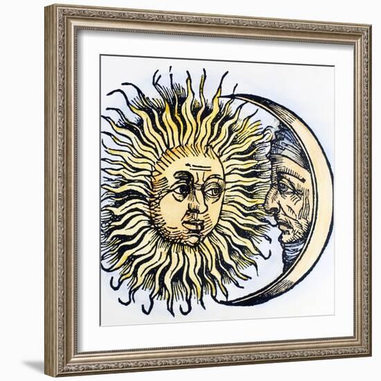 Sun And Moon, 1493-null-Framed Giclee Print